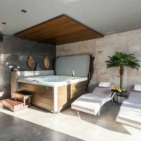 Vie In For 10 People With Heated Pool, Wellness And Cinema Villa Medulin